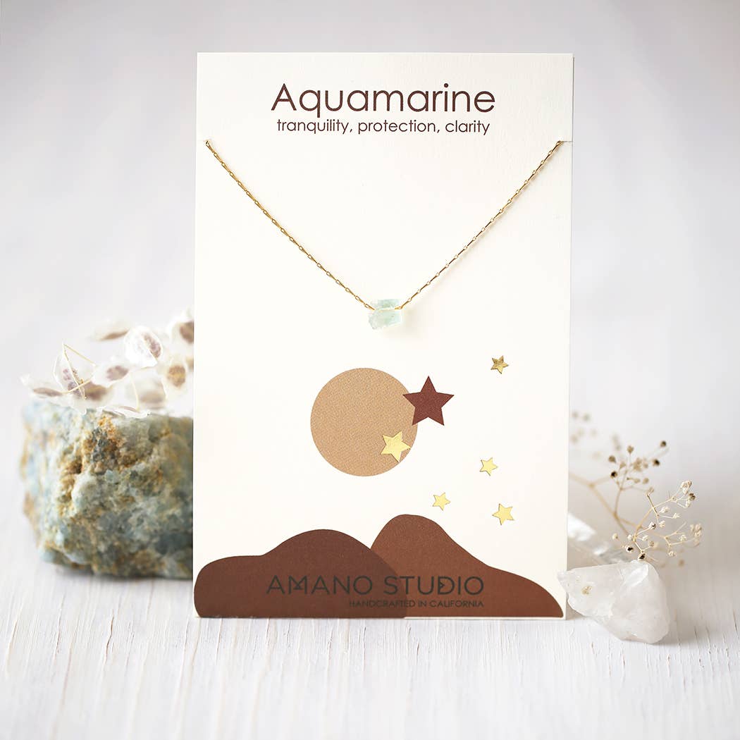 Healing Stones Necklace - Aquamarine
