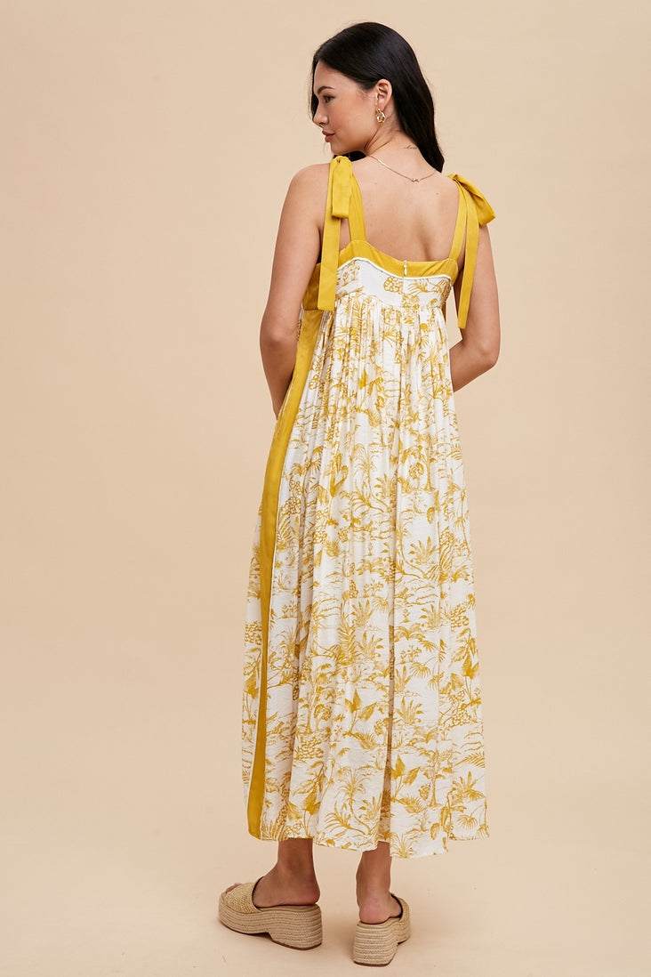 Goldenrod Floral Maxi Dress