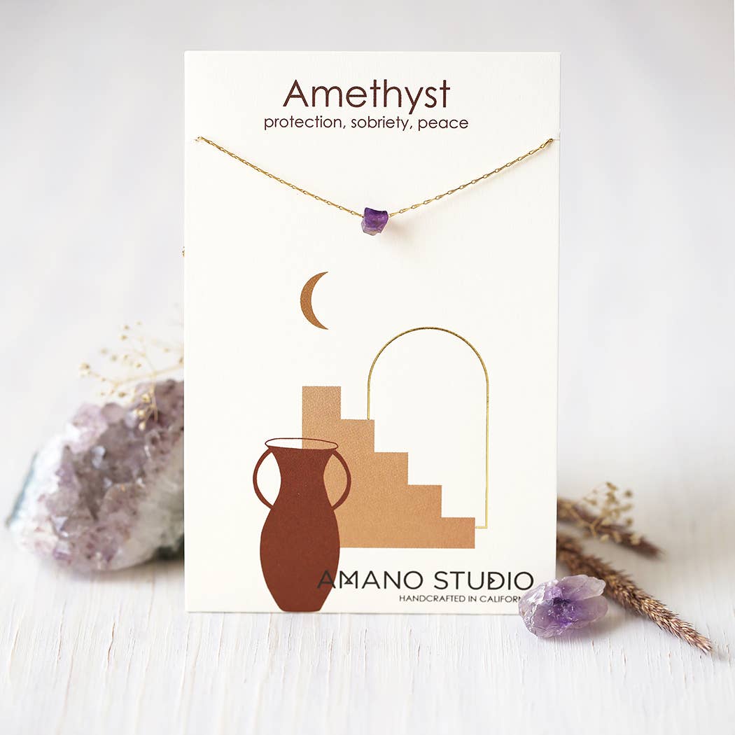 Healing Stones Necklace - Amethyst