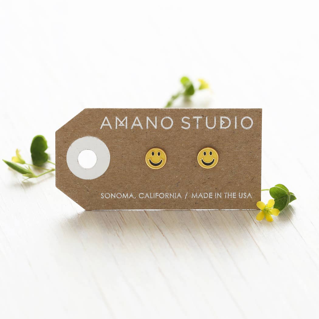 Amano Studio - 70's Smiley Face Stud Earrings