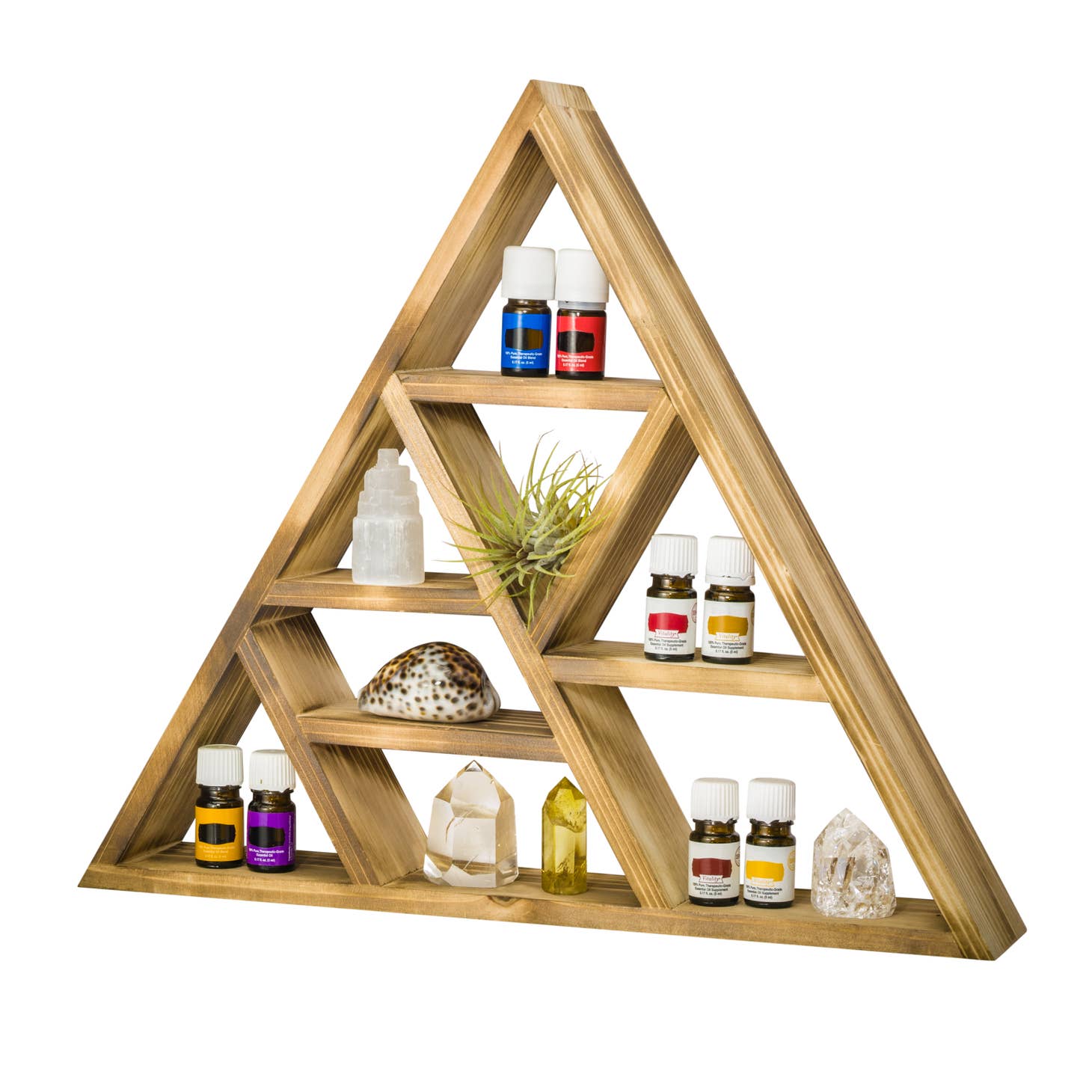 Triangle Shelf for Crystals & Healing Stones - 17"