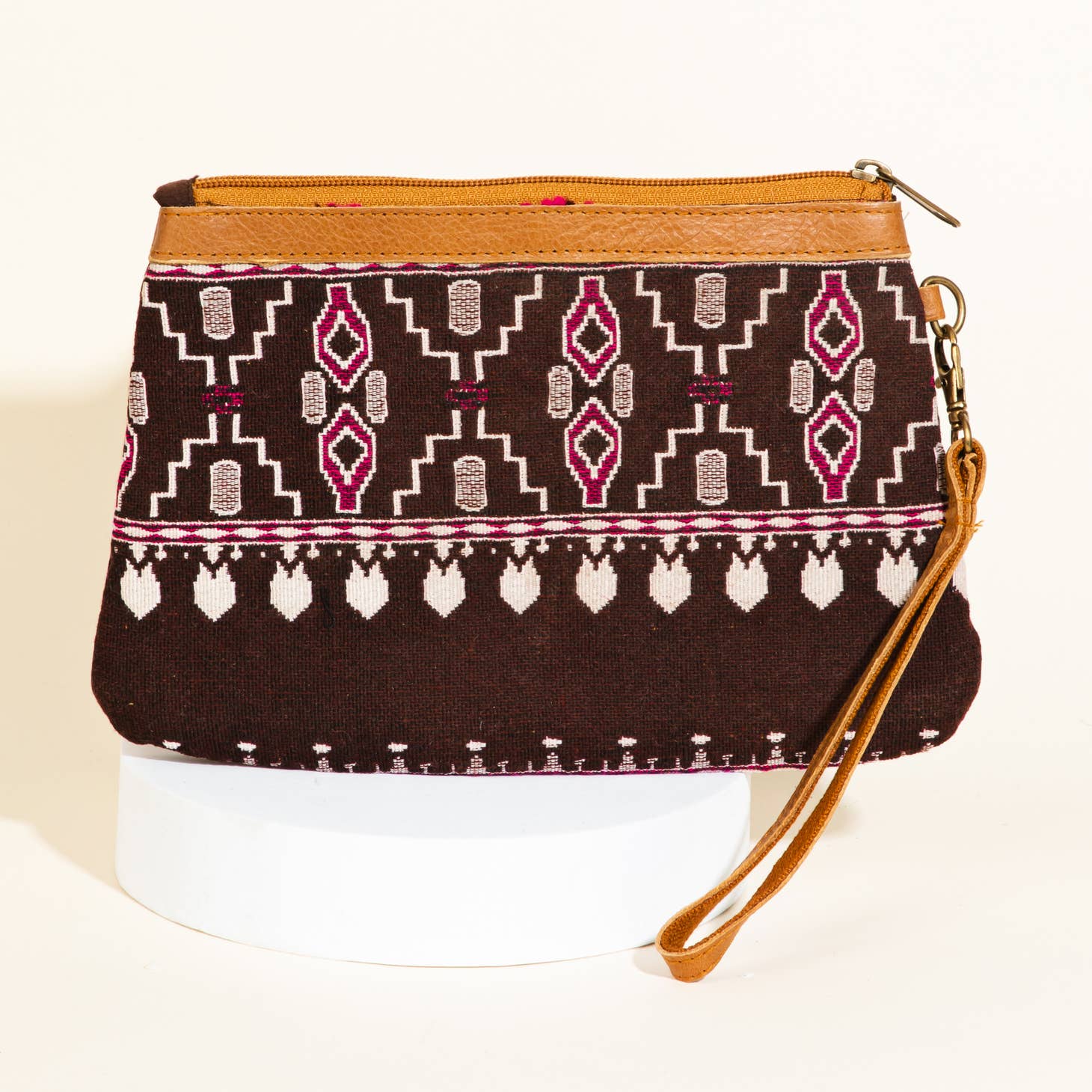 Boho Tribal Pattern Zipper Pouch Bag