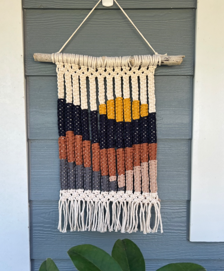 Summer Sky Designs - Macraweave Wall Hanging - Sunrise Over Mountains